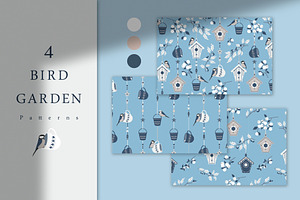 Bird Garden - Seamless Patterns