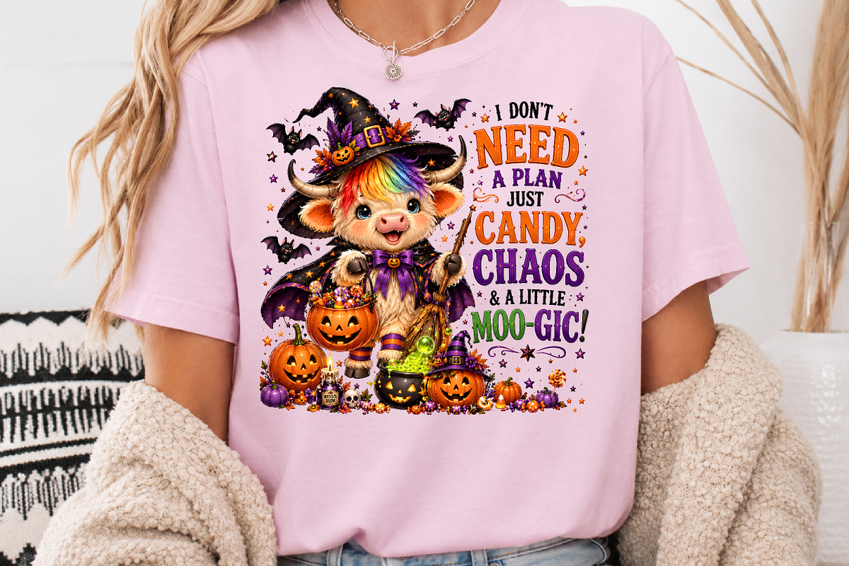 Halloween Highland Cow Witch PNG, a Seasonal Illustration by Rose Art (Photo 3 of 4)