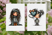 Whimsical 4th of July Girls Clipart, a Seasonal Illustration by Canvas Craft (Thumbnail 8 of 10)