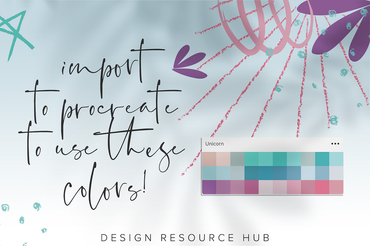 Unicorn Procreate Palette, a Palette Add-On by Design Resource Hub (Photo 3 of 3)