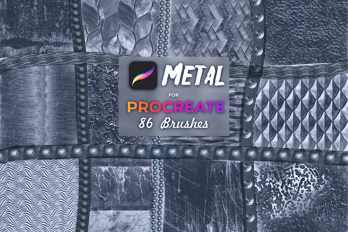 Metal brushes for Procreate, a Brush Add-On by Graphics Resources (Photo 1 of 15)