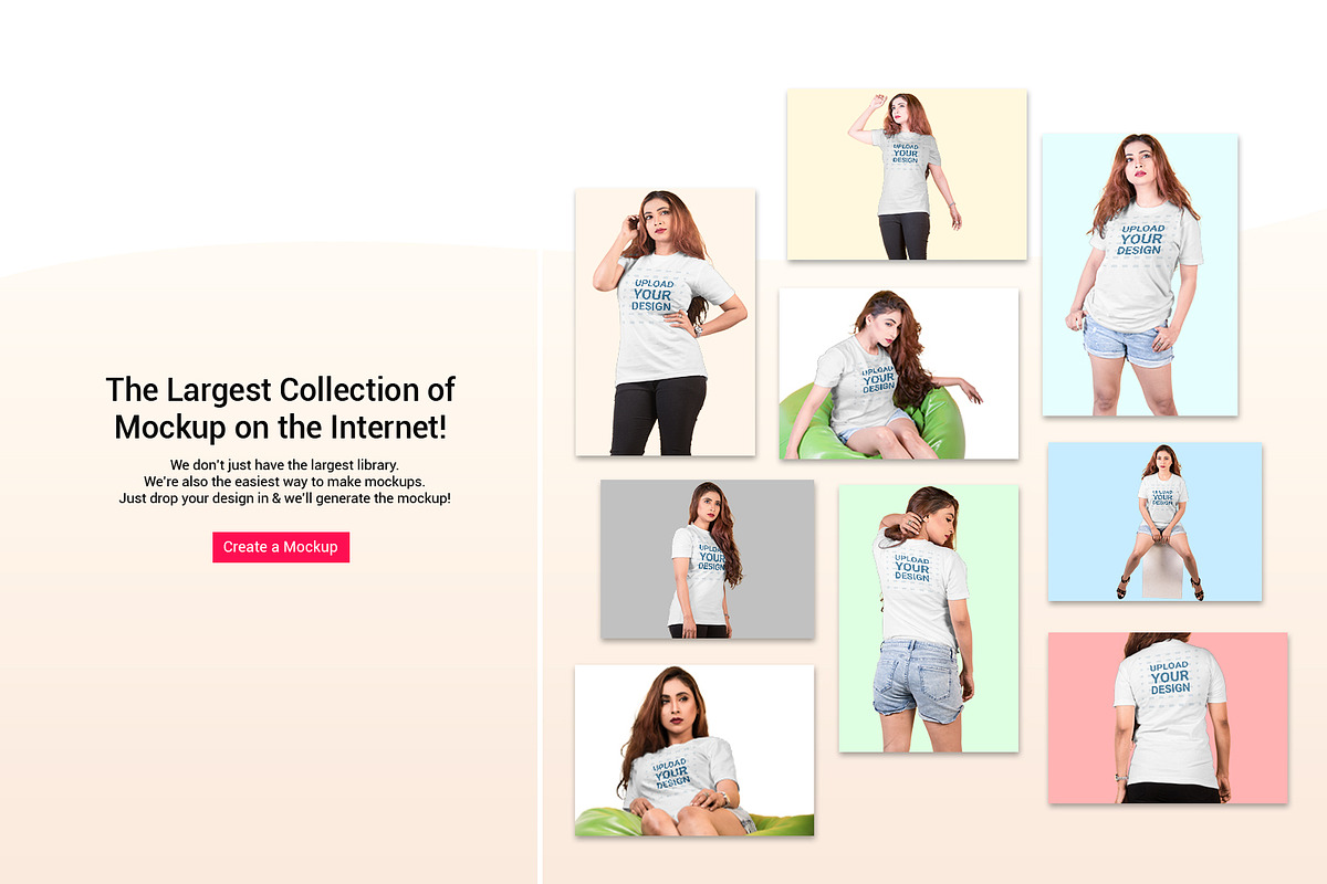 Female t-shirt Mockup-V-2-002, a Shirt Mockup by designvillage (Photo 6 of 7)