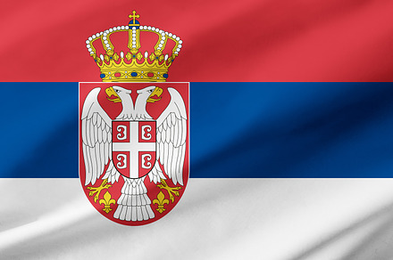 Serbia flag background with waving fabric texture, a Background Photo by Davizro's Market