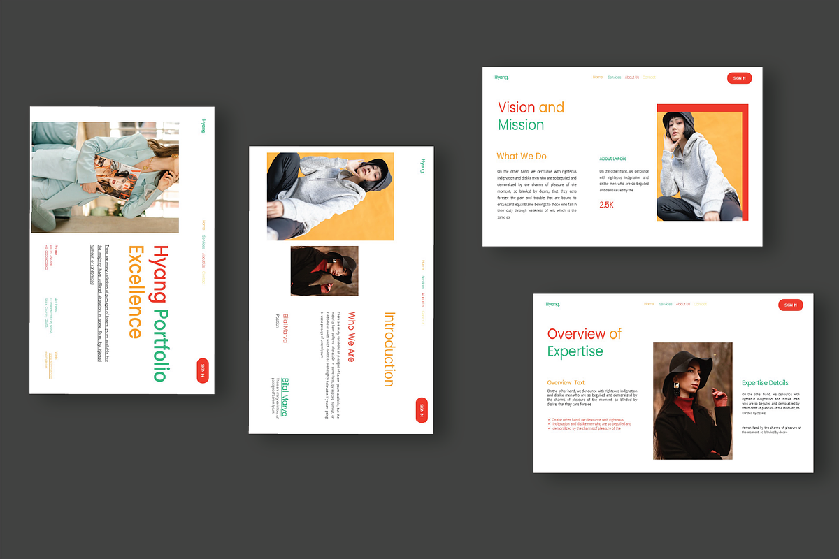 Hyang Portfolio Powerpoint Template, a Presentation Template by Caprio Studio (Photo 2 of 8)