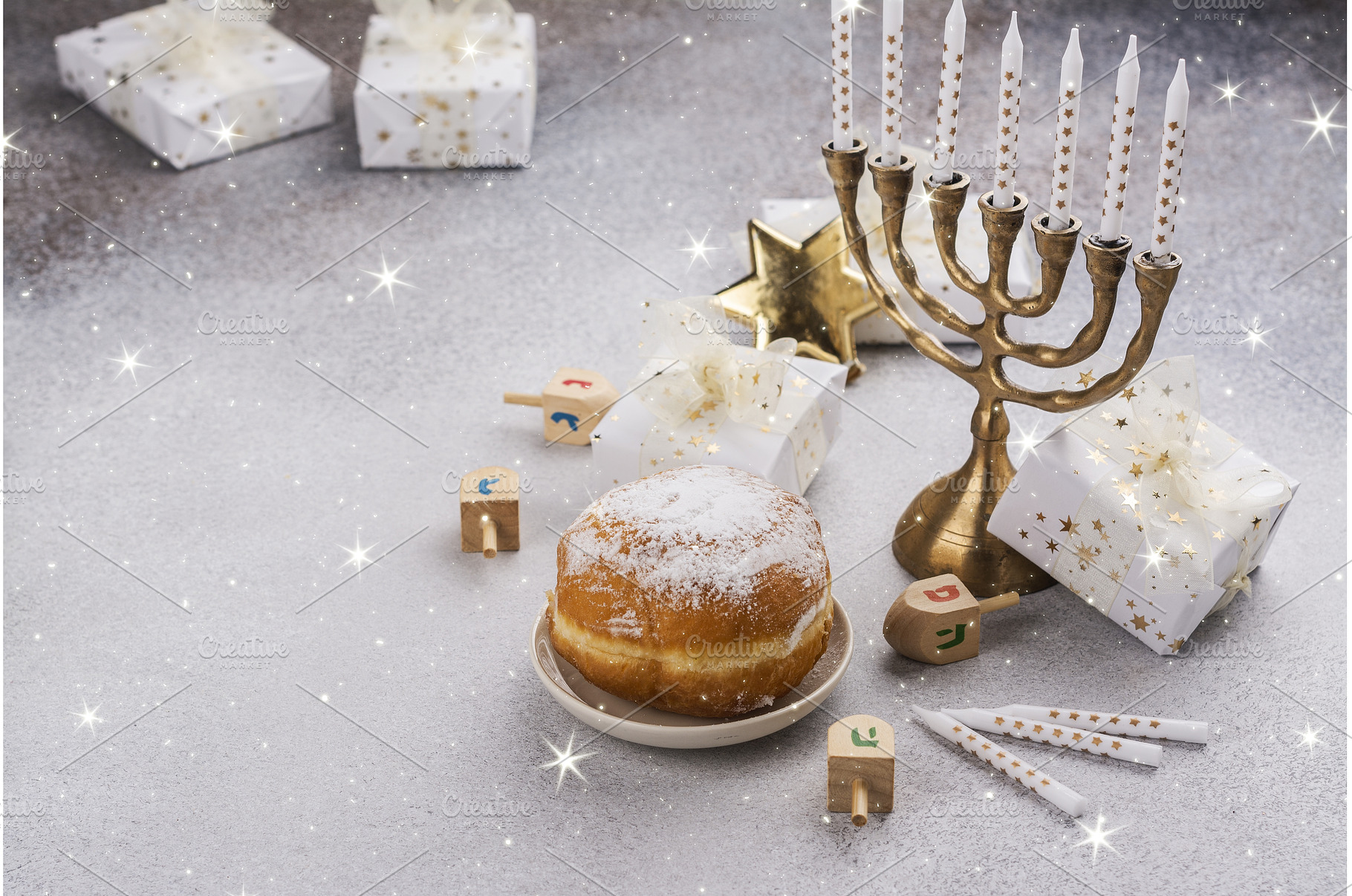Jewish holiday Hanukkah background, a Holiday Photo by Ekaterina_Markelova