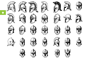 Ancient Greek Helmet Set, an Object Graphic by RT Studio (Thumbnail 1 of 4)