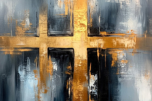 Abstract Cross Painting Spiritual, an Abstract Photo by Hamza067