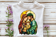 Christmas Stained Glass Clipart, an Illustration by CraftArtStudio (Thumbnail 5 of 6)