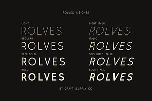 Rolves - Sans Serif Font Family