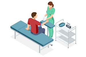 A nurse in green scrubs is taking a, a Healthcare Illustration by Golden Sikorka
