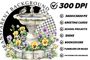 Pansy Garden Watercolor Clipart, an Illustration by DreamCafeArt (Thumbnail 7 of 8)