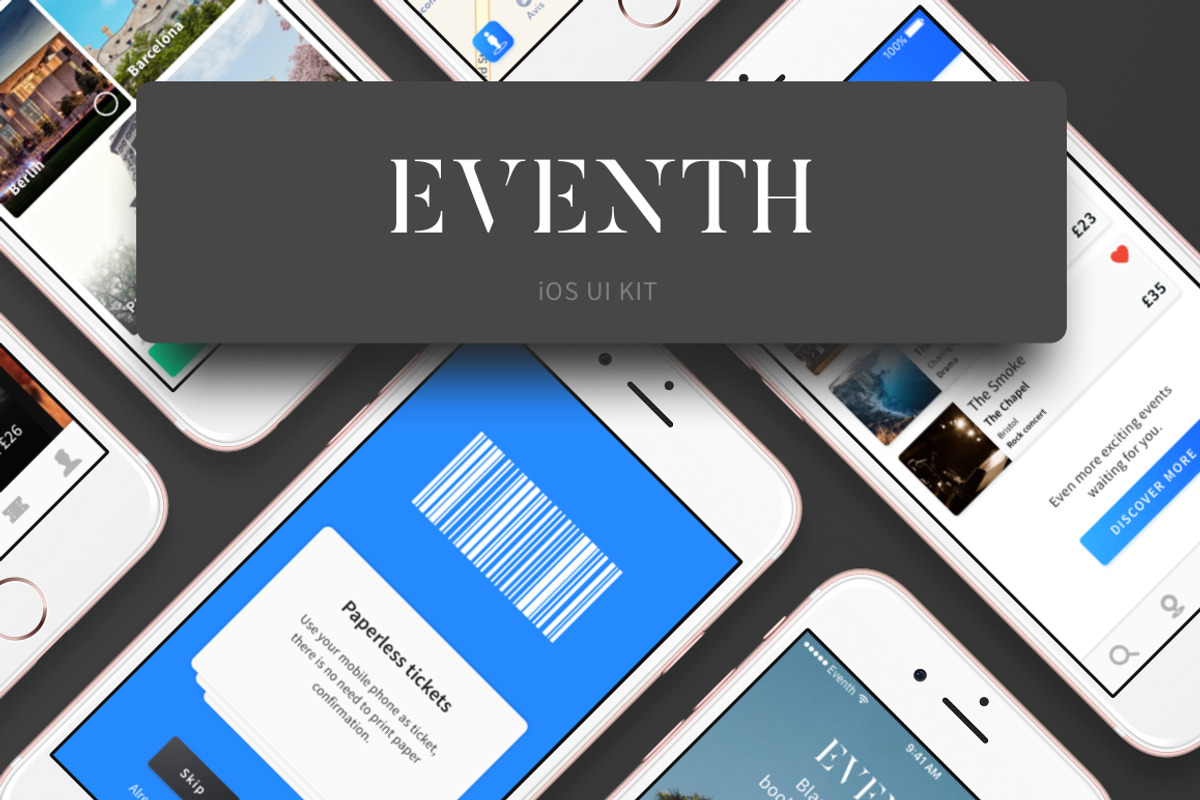 Eventh - iOS UI kit, an UI Kit Template by kam1l (Photo 1 of 4)