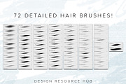 Procreate Hair Brush Set, a Brush Add-On by Design Resource Hub (Thumbnail 7 of 8)