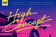 High Concept: A Marker Pen Script, a Script Font by Wingsart Studio (Thumbnail 1 of 15)