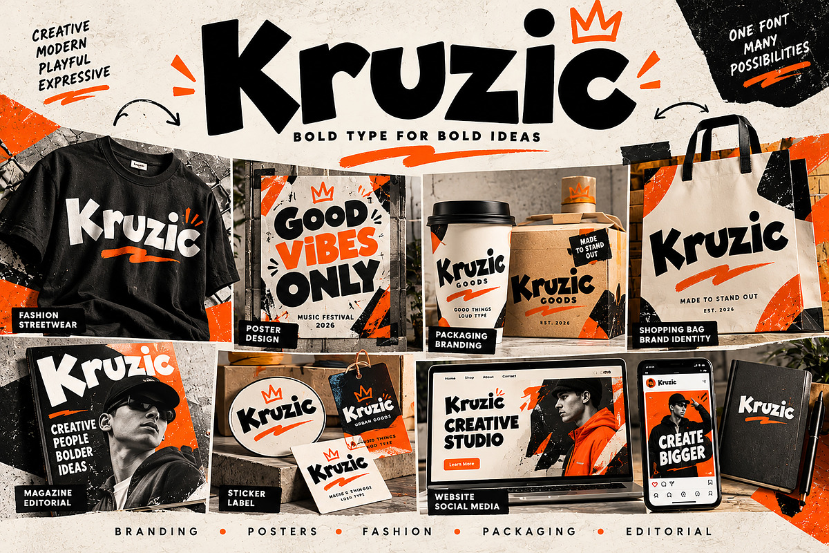 Kruzic, a Script Font by Wow Magic (Photo 2 of 6)