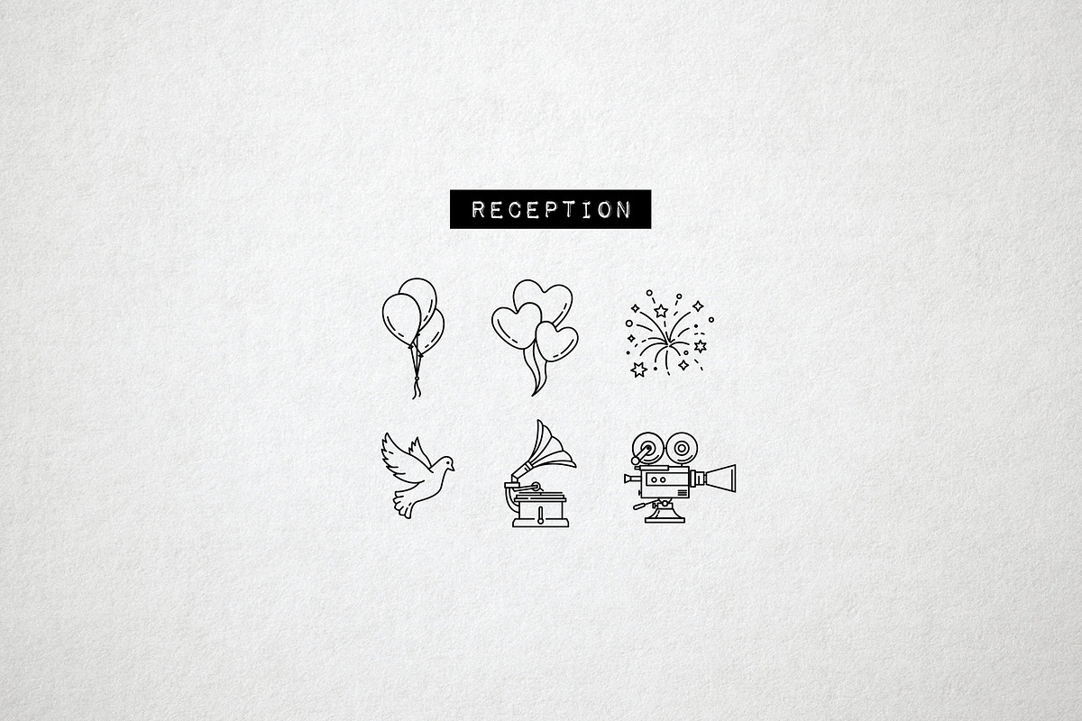 42 Romantic Wedding Icons - Love, an Outline Icon by Hatch Design Workshop (Photo 7 of 10)