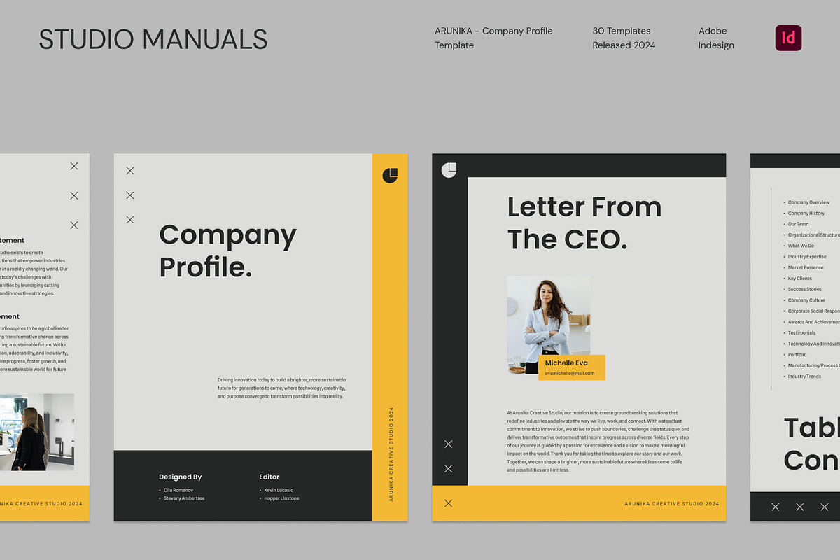 ARUNIKA – Company Profile Template, a Social Media Template by Studio Manuals (Photo 1 of 8)