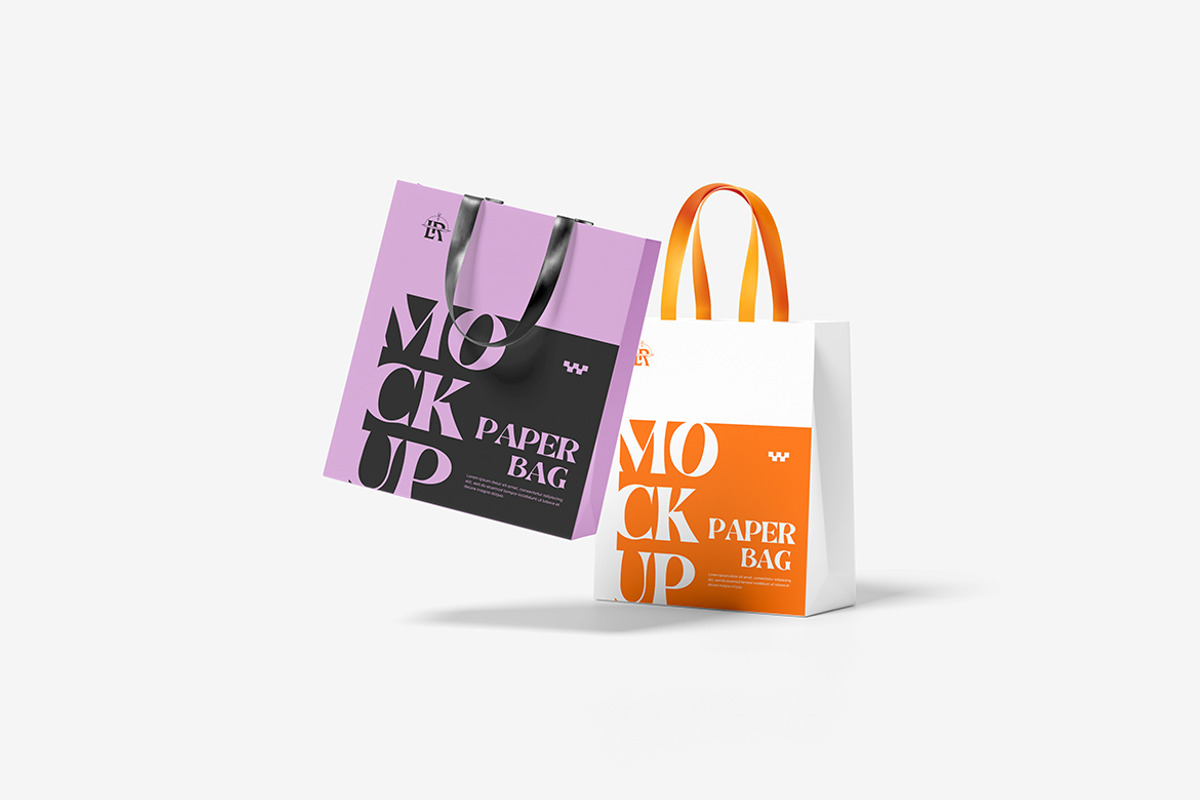 Paper Bag Mockup, a Packaging Mockup by Pikachudesign (Photo 3 of 5)