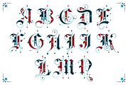 Gothic ornamental alphabet, a Blackletter Font by Imperator_Kot (Thumbnail 2 of 5)