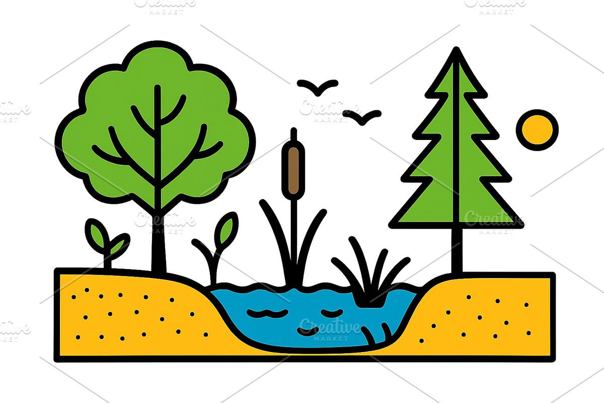 Colorful vector illustration of a, an Animal Illustration by ZinetroN