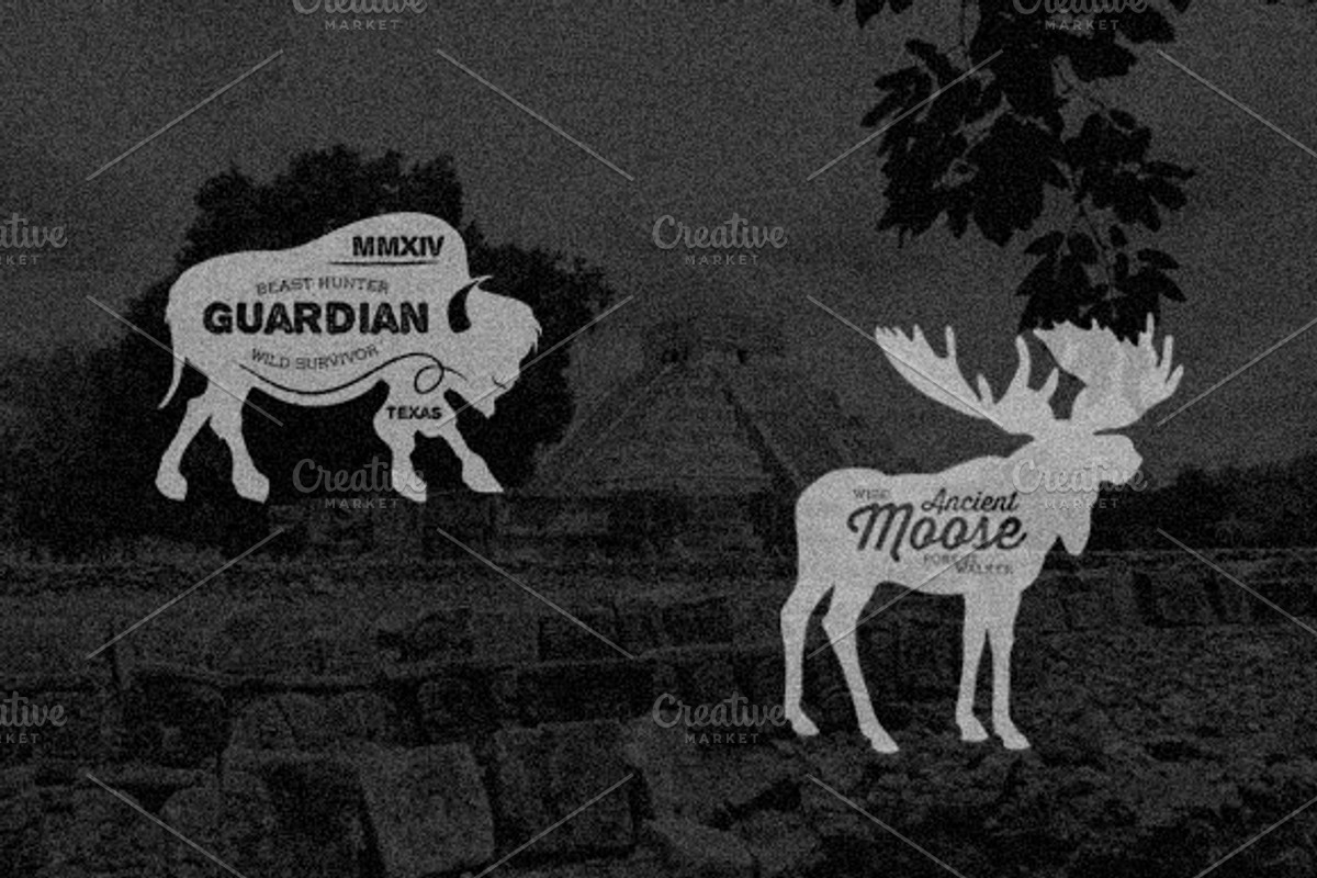 Vintage American Handdrawn Logo, a Branding & Logo Template by ORCA Creative Store (Photo 4 of 5)