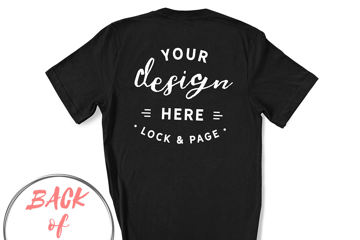 Back Of T-Shirt BC3001 Mockup Bundle, a Shirt Mockup by lock and page (Photo 18 of 88)