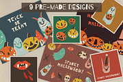 Retro Halloween clipart set, a Seasonal Illustration by Paper Cherry (Thumbnail 14 of 27)