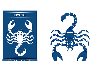 Stylized Scorpion Vector Art, an Object Illustration by CarWrap design