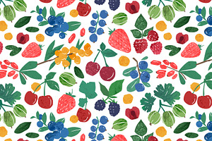 Fresh berries seamless pattern, a Pattern Graphic by Good Studio