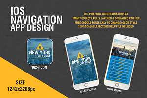 Navigation IOS App Design, an UI Kit Template by SyfixDesigns