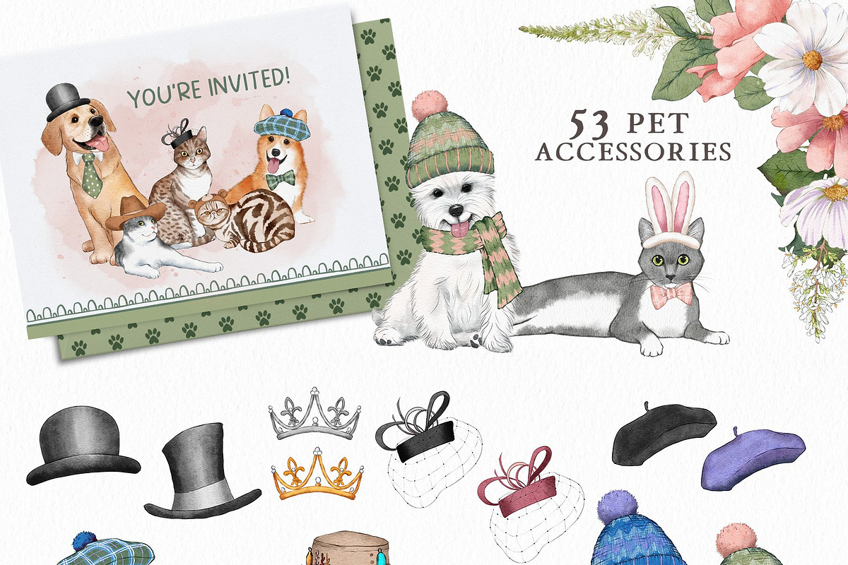 Pet Illustrations Patterns & Borders, a Graphic by Pretty Little Lines (Photo 24 of 29)