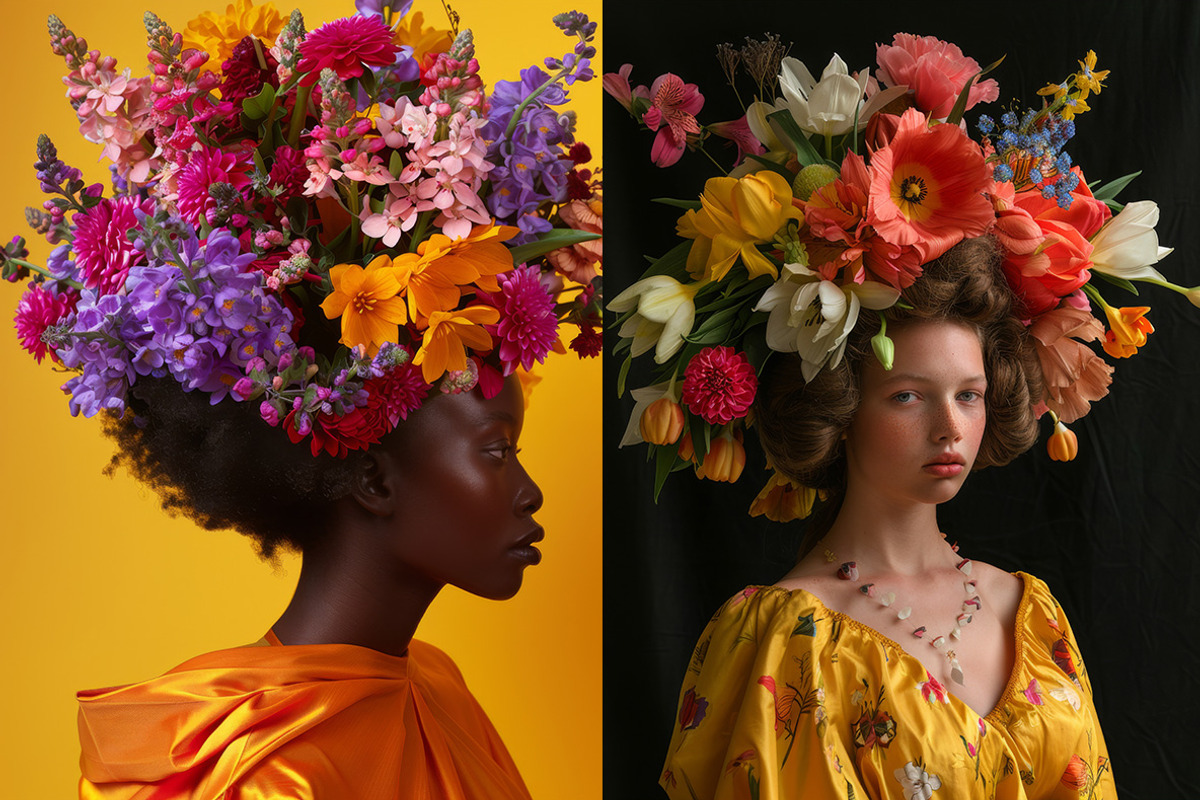 74 Bouquets on the heads, a Beauty & Fashion Photo by Handmadefont (Photo 3 of 15)