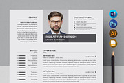Modern Resume/CV Template, a Resume Template by Proper_media (Thumbnail 1 of 5)