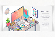 Isometric WorkPlace, a Technology Illustration by ArtoJoy (Thumbnail 7 of 7)