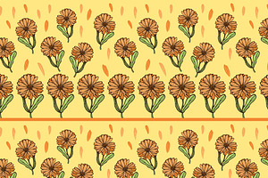 Calendula Flower Motifs