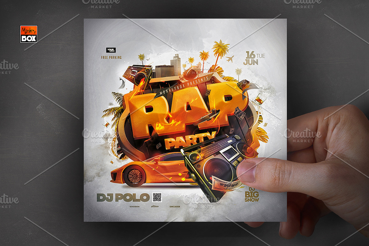Rap Party Flyer, a Flyer Template by MonkeyBOX (Photo 3 of 3)