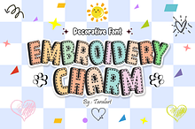 EMBROIDERY CHARM - Stitched Font