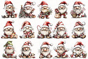 Whimsical Christmas Gnome Clipart, an Illustration by OK Design (Thumbnail 6 of 6)