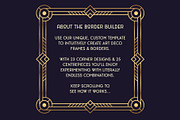 Art Deco Border & Frame Builder, an Object Graphic by The Artifex Forge (Thumbnail 2 of 11)
