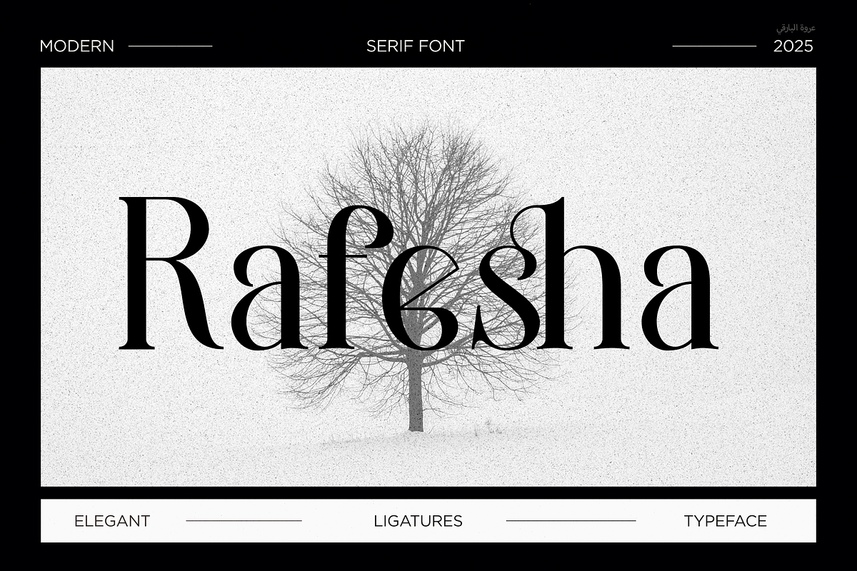 Rafesha Modern Serif Font, a Serif Font by Graphicxell (Photo 1 of 8)