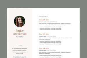 Janice CV / Resume Template