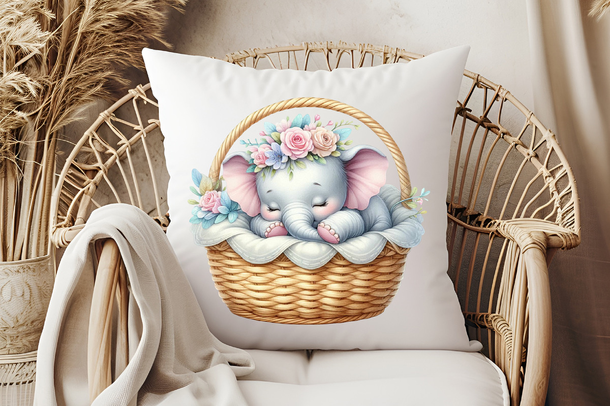 Baby Elephant Clipart, an Illustration by Pixels.Craft (Photo 7 of 7)