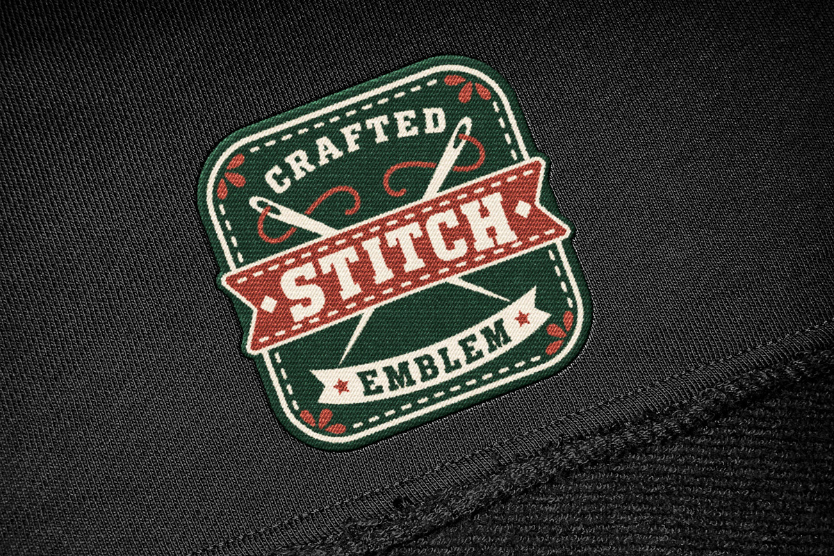 Stitching Embroidery Logo Mockup, a Merchandise Mockup by Design Squad (Photo 1 of 4)
