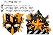 New Year Watercolor Clipart, a Seasonal Illustration by Pixels.Craft (Thumbnail 2 of 5)