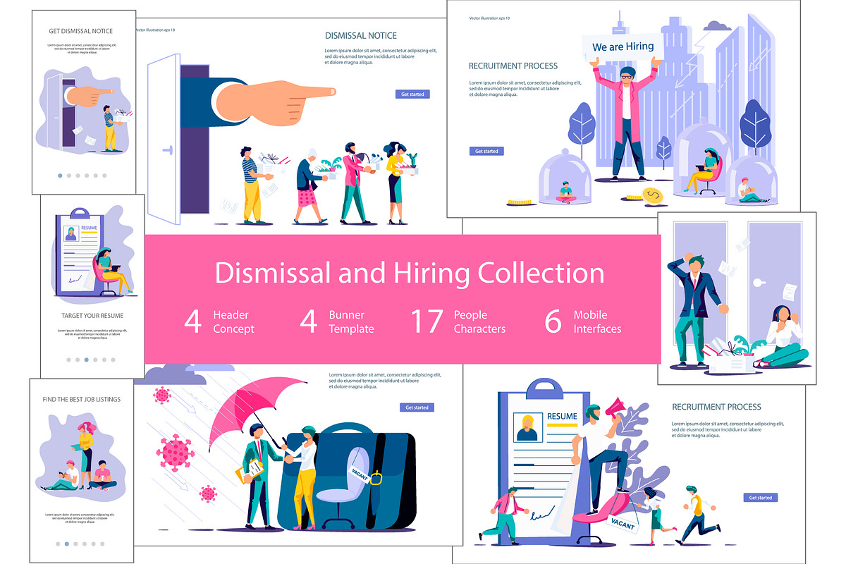 Dismissal and Hiring Collection, a Templates & Theme by Lucky Shop (Photo 1 of 6)