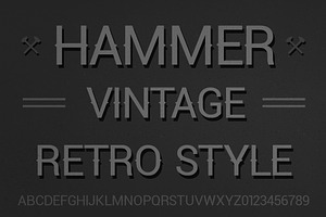 Hammer Font - Vintage Display Font