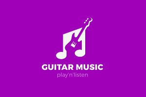 Guitar Logo Note Music Sound