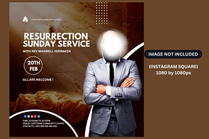 Editable Resurrection Service Flyer