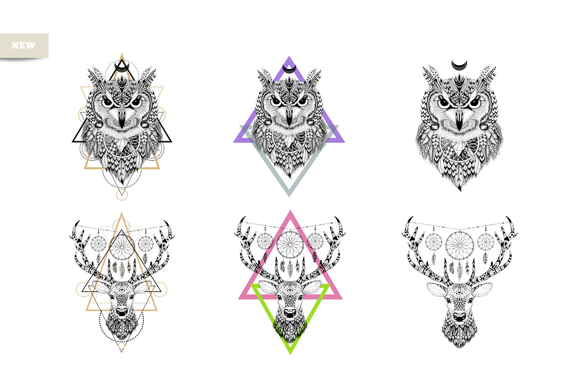All tribal goods BUNDLE, an Animal Illustration by AnastasiaFears (Photo 10 of 17)