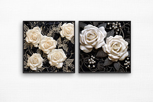 Black Roses, Lace, And Pearls